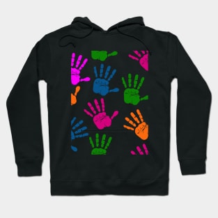 Colourful Hand Prints Hoodie